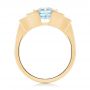 18k Yellow Gold 18k Yellow Gold Custom Aquamarine And Diamond Engagement Ring - Front View -  103824 - Thumbnail