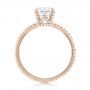 14k Rose Gold 14k Rose Gold Custom Asscher Diamond Engagement Ring - Front View -  102739 - Thumbnail
