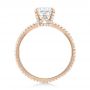 18k Rose Gold 18k Rose Gold Custom Asscher Diamond Engagement Ring - Front View -  102739 - Thumbnail