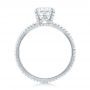 14k White Gold 14k White Gold Custom Asscher Diamond Engagement Ring - Front View -  102739 - Thumbnail