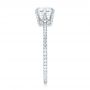  Platinum Platinum Custom Asscher Diamond Engagement Ring - Side View -  102739 - Thumbnail