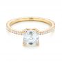 14k Yellow Gold 14k Yellow Gold Custom Asscher Diamond Engagement Ring - Flat View -  102739 - Thumbnail