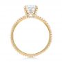 18k Yellow Gold Custom Asscher Diamond Engagement Ring - Front View -  102739 - Thumbnail