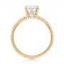 18k Yellow Gold Custom Asscher Diamond Engagement Ring - Front View -  102739 - Thumbnail
