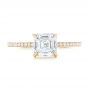 14k Yellow Gold 14k Yellow Gold Custom Asscher Diamond Engagement Ring - Top View -  102739 - Thumbnail