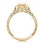 14k Yellow Gold 14k Yellow Gold Custom Asscher Diamond And Halo Engagement Ring - Front View -  102282 - Thumbnail