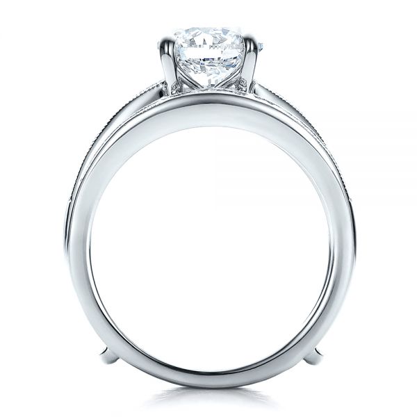 Custom Baguette Channel Engagement Ring With Jacket 100053 Seattle