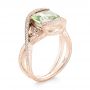 14k Rose Gold 14k Rose Gold Custom Beryl And Diamond Engagement Ring - Three-Quarter View -  103400 - Thumbnail