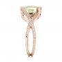 14k Rose Gold 14k Rose Gold Custom Beryl And Diamond Engagement Ring - Side View -  103400 - Thumbnail