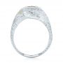 18k White Gold Custom Beryl And Diamond Engagement Ring - Front View -  103400 - Thumbnail