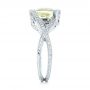 14k White Gold 14k White Gold Custom Beryl And Diamond Engagement Ring - Side View -  103400 - Thumbnail