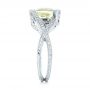 18k White Gold Custom Beryl And Diamond Engagement Ring - Side View -  103400 - Thumbnail