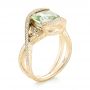 14k Yellow Gold 14k Yellow Gold Custom Beryl And Diamond Engagement Ring - Three-Quarter View -  103400 - Thumbnail
