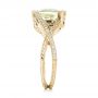 18k Yellow Gold 18k Yellow Gold Custom Beryl And Diamond Engagement Ring - Side View -  103400 - Thumbnail
