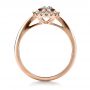 18k Rose Gold 18k Rose Gold Custom Bezel Engagement Ring - Front View -  1229 - Thumbnail
