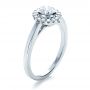  Platinum Platinum Custom Bezel Engagement Ring - Three-Quarter View -  1229 - Thumbnail