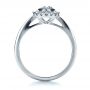 18k White Gold 18k White Gold Custom Bezel Engagement Ring - Front View -  1229 - Thumbnail