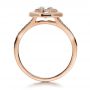 14k Rose Gold 14k Rose Gold Custom Bezel Halo Diamond Engagement Ring - Front View -  1245 - Thumbnail