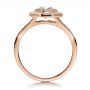 18k Rose Gold 18k Rose Gold Custom Bezel Halo Diamond Engagement Ring - Front View -  1245 - Thumbnail