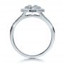 14k White Gold 14k White Gold Custom Bezel Halo Diamond Engagement Ring - Front View -  1245 - Thumbnail