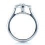  Platinum Custom Bezel Halo Engagement Ring - Front View -  1430 - Thumbnail