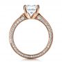 18k Rose Gold 18k Rose Gold Custom Bezel Set Diamond Engagement Ring - Front View -  1202 - Thumbnail