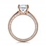 18k Rose Gold 18k Rose Gold Custom Bezel Set Diamond Engagement Ring - Front View -  1206 - Thumbnail