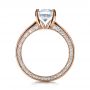 14k Rose Gold 14k Rose Gold Custom Bezel Set Diamond Engagement Ring - Front View -  1206 - Thumbnail