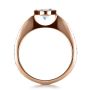 18k Rose Gold 18k Rose Gold Custom Bezel Set Diamond Engagement Ring - Front View -  1215 - Thumbnail