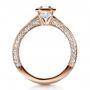18k Rose Gold 18k Rose Gold Custom Bezel Set Diamond Engagement Ring - Front View -  1282 - Thumbnail