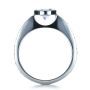  Platinum Platinum Custom Bezel Set Diamond Engagement Ring - Front View -  1215 - Thumbnail