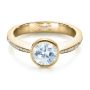 14k Yellow Gold 14k Yellow Gold Custom Bezel Set Diamond Engagement Ring - Flat View -  1215 - Thumbnail