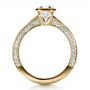 18k Yellow Gold 18k Yellow Gold Custom Bezel Set Diamond Engagement Ring - Front View -  1282 - Thumbnail