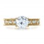 14k Yellow Gold 14k Yellow Gold Custom Bezel Set Diamond Engagement Ring - Top View -  1202 - Thumbnail