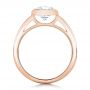 18k Rose Gold 18k Rose Gold Custom Bezel Set Solitaire Diamond Engagement Ring - Front View -  1265 - Thumbnail