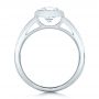 18k White Gold Custom Bezel Set Solitaire Diamond Engagement Ring - Front View -  1265 - Thumbnail