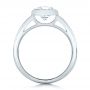 14k White Gold 14k White Gold Custom Bezel Set Solitaire Diamond Engagement Ring - Front View -  1265 - Thumbnail