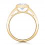 18k Yellow Gold 18k Yellow Gold Custom Bezel Set Solitaire Diamond Engagement Ring - Front View -  1265 - Thumbnail