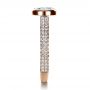 18k Rose Gold 18k Rose Gold Custom Bezel Set And Pave Diamond Engagement Ring - Side View -  1231 - Thumbnail