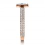 14k Rose Gold 14k Rose Gold Custom Bezel Set And Pave Diamond Engagement Ring - Side View -  1232 - Thumbnail