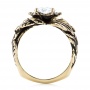  Platinum Platinum Custom Black Antiqued Diamond Solitaire Engagement Ring - Front View -  103386 - Thumbnail
