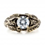  Platinum Platinum Custom Black Antiqued Diamond Solitaire Engagement Ring - Top View -  103386 - Thumbnail