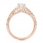 14k Rose Gold 14k Rose Gold Custom Black Diamond Engagement Ring - Front View -  100665 - Thumbnail