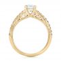 18k Yellow Gold 18k Yellow Gold Custom Black Diamond Engagement Ring - Front View -  100665 - Thumbnail