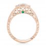 14k Rose Gold 14k Rose Gold Custom Black Diamond Halo Engagement Ring - Front View -  102435 - Thumbnail