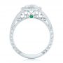  Platinum Custom Black Diamond Halo Engagement Ring - Front View -  102435 - Thumbnail