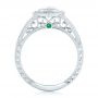 14k White Gold 14k White Gold Custom Black Diamond Halo Engagement Ring - Front View -  102435 - Thumbnail