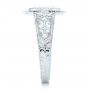  Platinum Custom Black Diamond Halo Engagement Ring - Side View -  102435 - Thumbnail