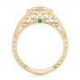 14k Yellow Gold 14k Yellow Gold Custom Black Diamond Halo Engagement Ring - Front View -  102435 - Thumbnail