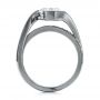  14K Gold Custom Black And White Diamond Engagement Ring - Front View -  103342 - Thumbnail